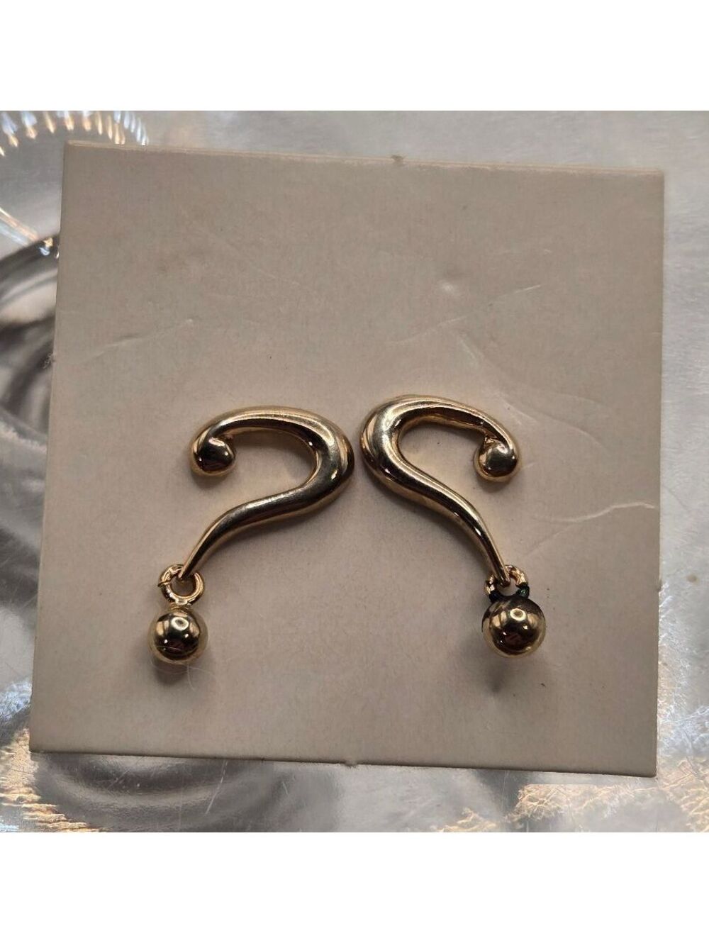 Avon Delicate Question Pierced Earrings with Surgical Steel Posts Unused in box